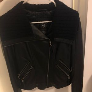 Leather black jacket